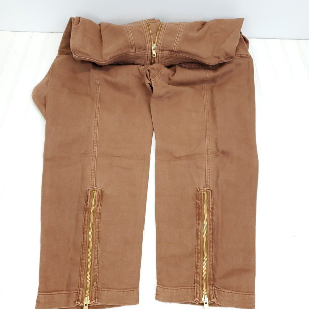 Free People x Sandrine Rose Zip Embroidered Denim Jumpsuit "Weird is Rad" - Picture 8 of 11